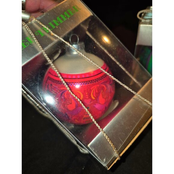 Set Of 3 Vintage Hallmark Mid Mod Tree Trimmer Christmas Ornaments In Box With R - Picture 5 of 15
